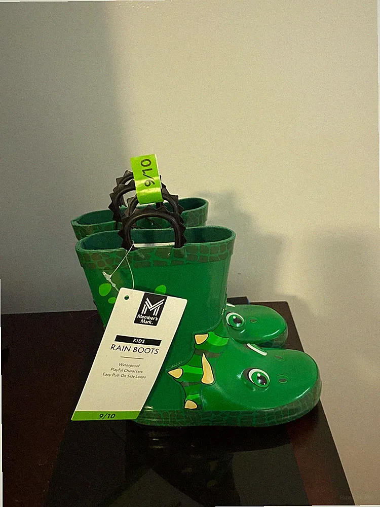 BRAND NEW TODDLER BOYS SIZE 9/10 MEMBER'S MARK RAIN BOOTS