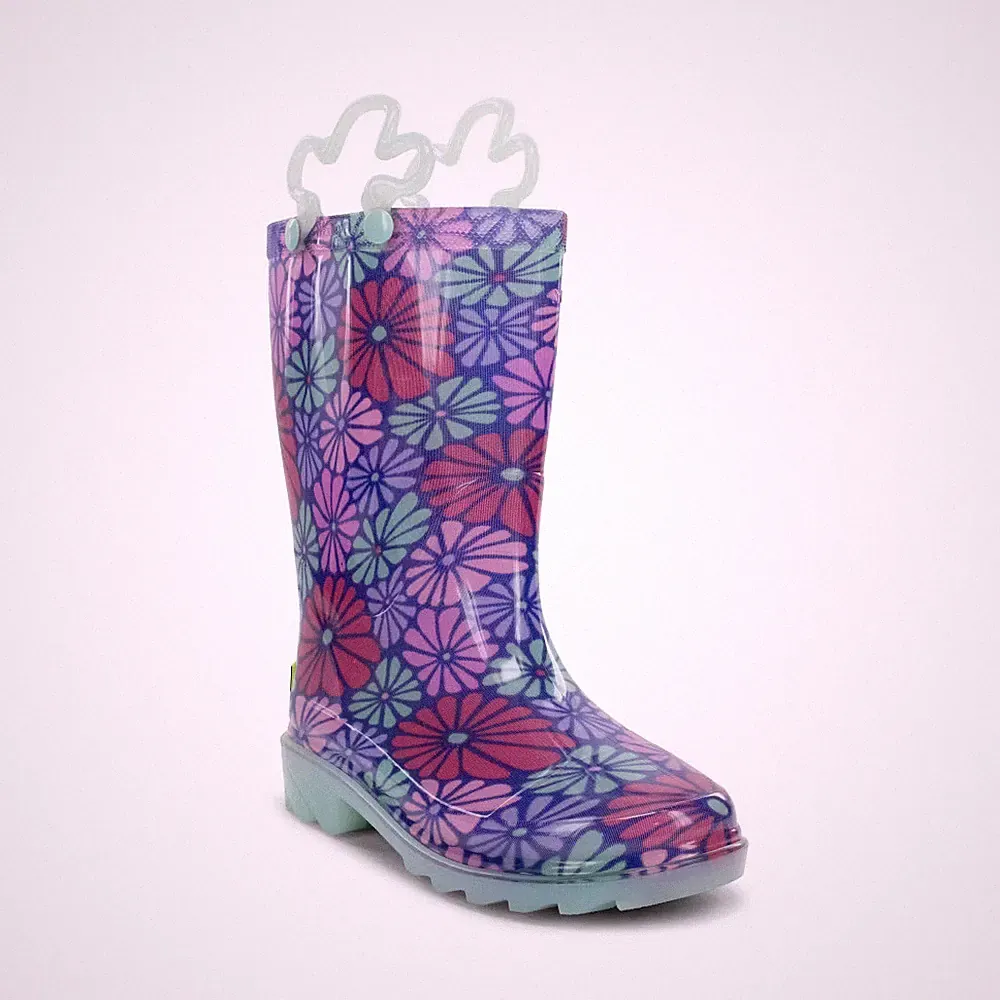 Western Chief Toddler Daisy Burst Rain Boots - Turquoise Green 12T